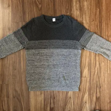 TAKEO KIKUCHI 헤링본 스웨터 그레이