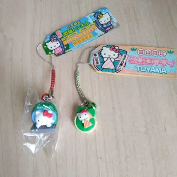 토야마 한정 헬로키티 스트랩 군마 간에츠 터널 (간에츠도 한정) 2세트