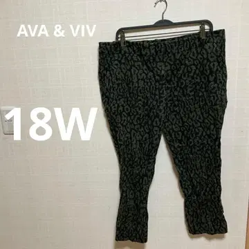 AVA & VIV 레오파드 무늬 캐주얼 팬츠 18W