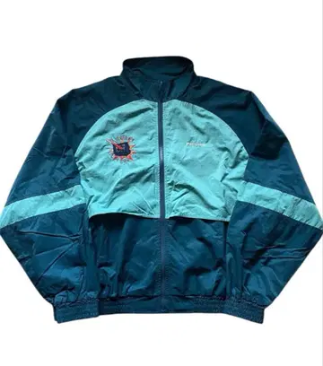 나일론 자켓 다크 그린 라이트 그린 Y2K