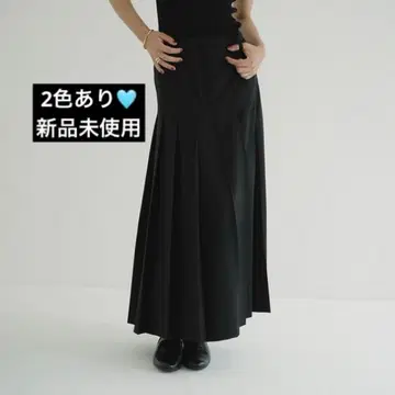 CLANE WIDE PLEATS LONG SKIRT
