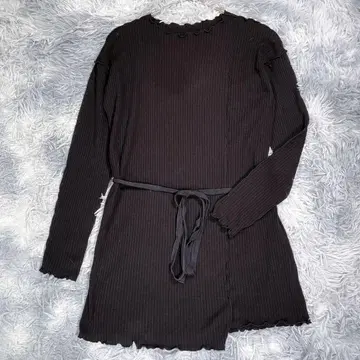 Riche glamour [ M ] 롱 기장 니트 블랙 여성용 얇은 소재