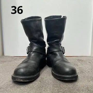 BUTTERO 가죽 엔지니어 부츠 블랙 36