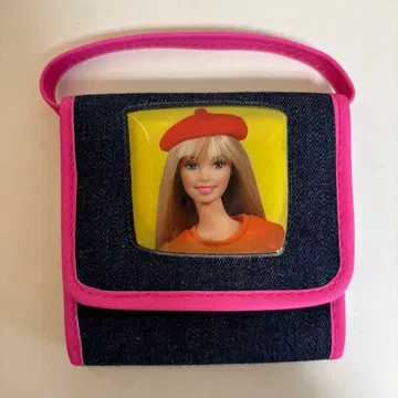 바비 데님 지갑 컬러풀 하트