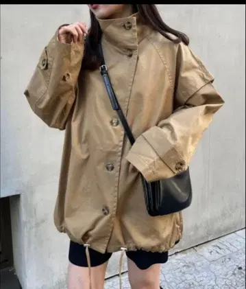 차오패닉 티피 멀티 웨이 소매 탈부착 판초풍 트렌치 미들 기장 코트