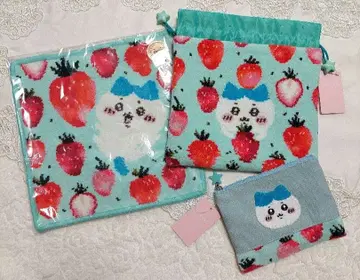 페이 x 치이카와 (먼작귀) 손수건&복조리&파우치 세트