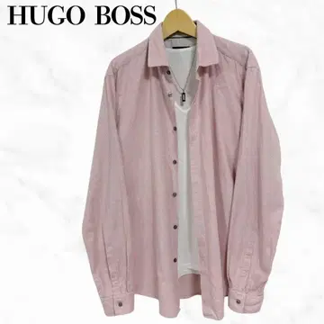 HUGO BOSS 긴팔 셔츠 커터 셔츠 핑크 계열 상의 심플