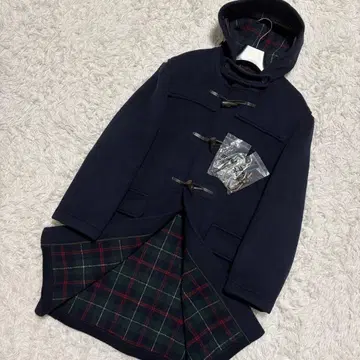 컨디션 최상/XL 글로버올 더플 코트 체크 몬티 영국제