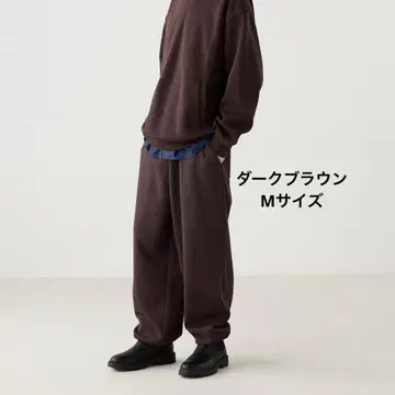 유니클로 c 다크 브라운 M 사이즈 와이드 팬츠