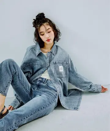 완판템 렙심 BIG 데님 셔츠