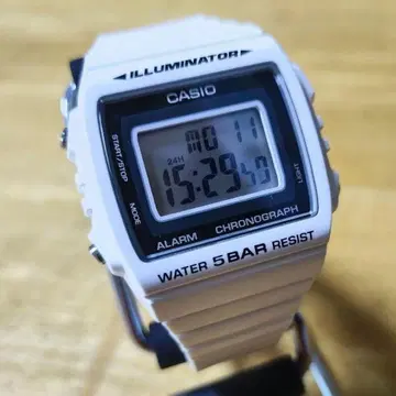 새상품 카시오 CASIO 다이버 룩 손목시계 W-215H-7A 화이트