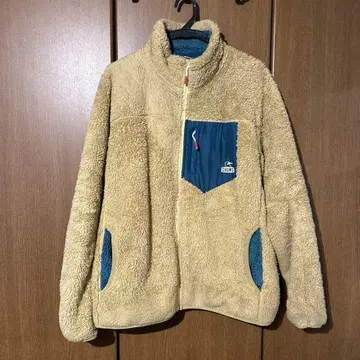 플리스 자켓 L 베이지 프론트 포켓 부착