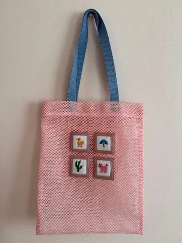 모조 카머 메쉬 토트백