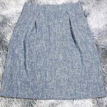 INDIVI 트위드 미니 스커트 블루 여성용 일본제