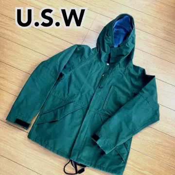 U.S.W. 고품질 다크 그린 마운틴 후드티 자켓