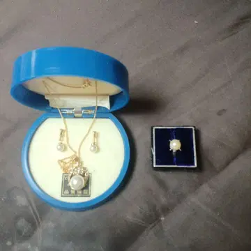 진주 목걸이 귀걸이 반지 세트