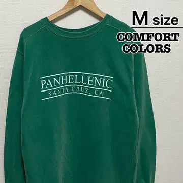Comfort Colors 맨투맨 M 그린 프린트 USA 구제 의류