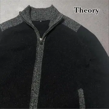 Theory 드라이버즈 니트 더블 지퍼 엘보 패치 38