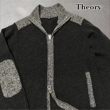Theory 드라이버즈 니트 더블 지퍼 엘보 패치 38