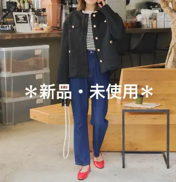 티티베이트 트위드 자켓 블랙 s