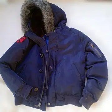 네이비 다운 자켓 퍼 포함 JUICY COUTURE