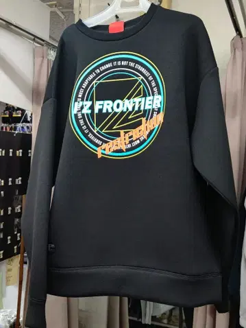 I'Z FRONTIER L.S. 스트레치 액티브 맨투맨 LL 블랙