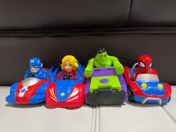 마블 marvel 어벤져스 풀백카 미니카 4대 세트