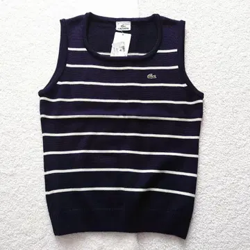 택 포함 라코스테 울 베스트 L 사이즈 보더 워셔블