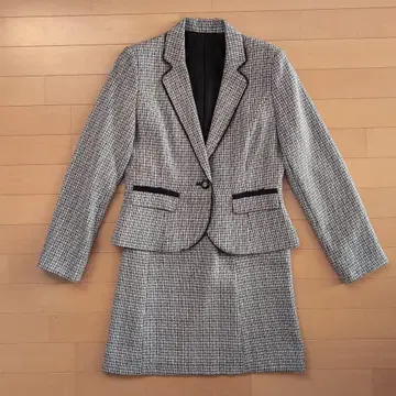 새상품급 트위드 수트 블랙 화이트 (11호) 입학식 졸업식