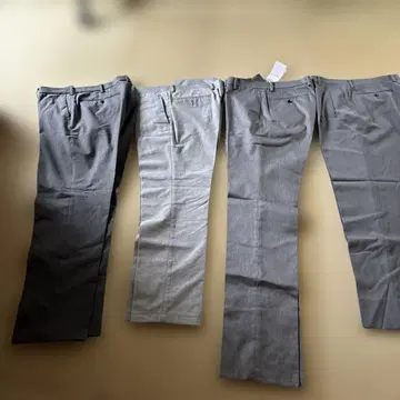 그레이 슬랙스 체크 무늬 무지 w85