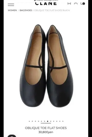 CLANE 완판템 OBLIQUE TOE FLAT SHOES