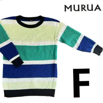 [ 새상품급 ] MURUA 스트라이프 메쉬 스웨터 긴팔