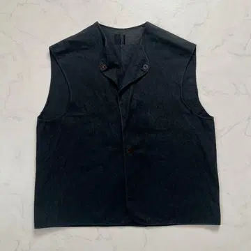 빈티지 벨기에군 퀼팅 베스트 후염 블랙 50s