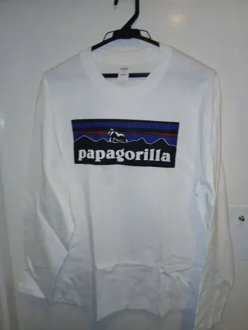 papagorilla 긴팔 티셔츠 L 화이트