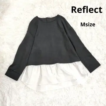 새상품급 Reflect 스웨이드 도킹 티셔츠 M 그레이 긴팔