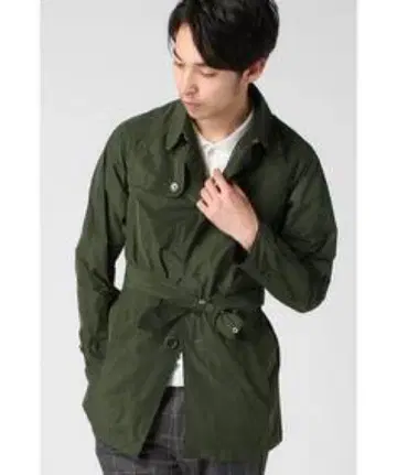 EDIFICE LIGHT 메모리 싱글 트렌치코트 44 그린
