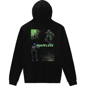 [ SHAPE:LESS ] 19세가 만드는 독자적인 아트 후드티 블랙