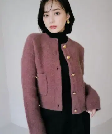 라쿤 블렌드 노카라 자켓 핑크 PNK ZOZO 한정판 어뉴언스