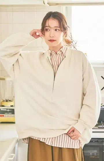 studio CLIP [ days ] 하프 지퍼 맨투맨 풀오버