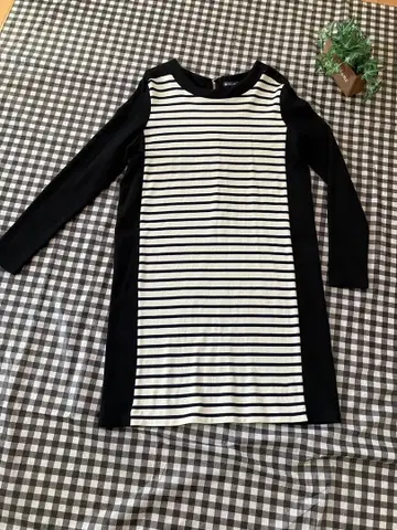 PETIT BATEAU 스트라이프 패턴 긴팔 원피스 L