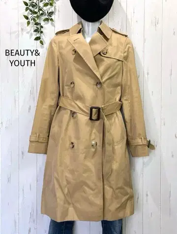 BEAUTY&YOUTH 베이지 2way 롱 라이너 트렌치코트