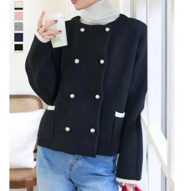 미사용 새상품 고베 레터스 더블 버튼 말랑말랑 니트 자켓 [C7195]