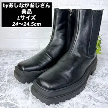 by 키다리 아저씨 통굽 사이드 고어 부츠 사이드 지퍼 컴뱃 부츠