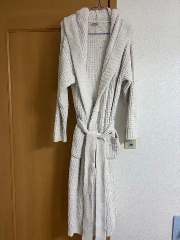 젤라또피케 후드 부착 목욕 가운 아이보리