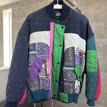 ELF SACK 멀티 컬러 퀼팅 자켓 토리 아다치 유미