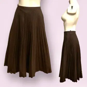 [ 새상품급 ] STRAWBERRY FIELDS 브라운 플리츠 스커트