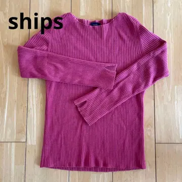 새상품급 SHIPS 울 리브 보트넥 풀오버