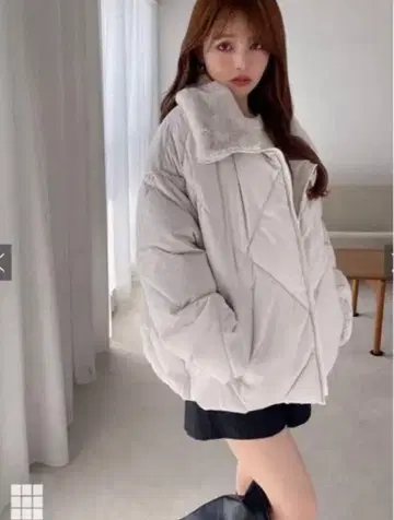 GRL 2Way 퍼 칼라 퀼팅 다운 자켓 [fo1592]