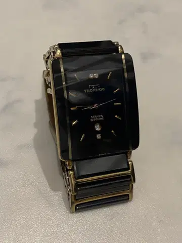 테크노스 TECHNOS TAM530 손목시계 블랙 골드