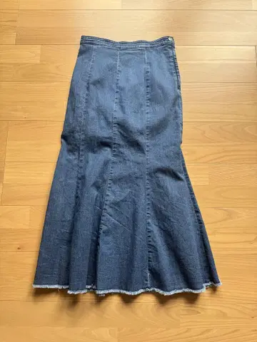 LOUNIE 데님 머메이드 스커트